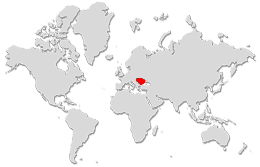 Romania on World Map